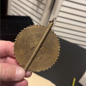 Traditional African Baule Brass Sun Pendant NWOT